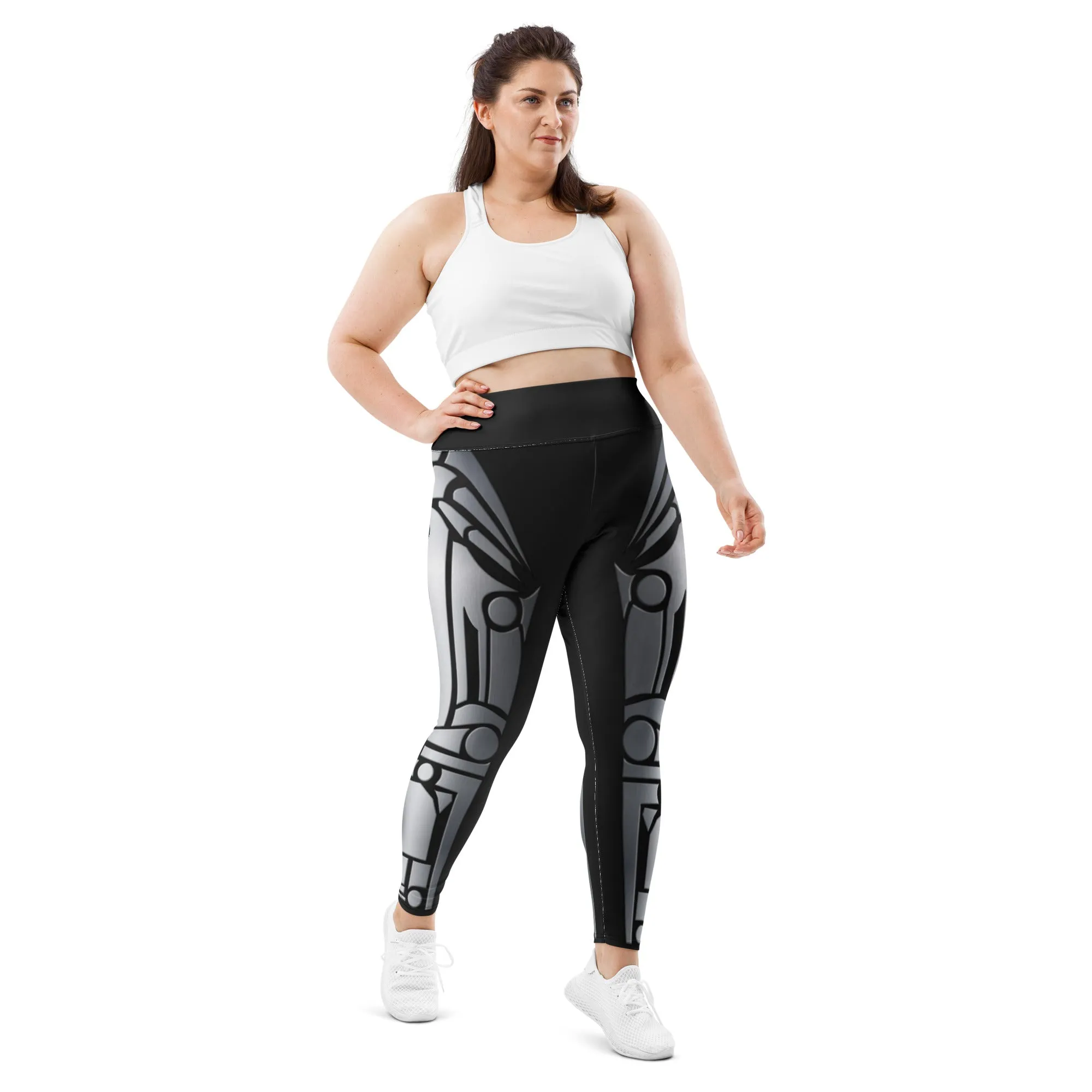 Robo Chic Armor Plus Size Leggings